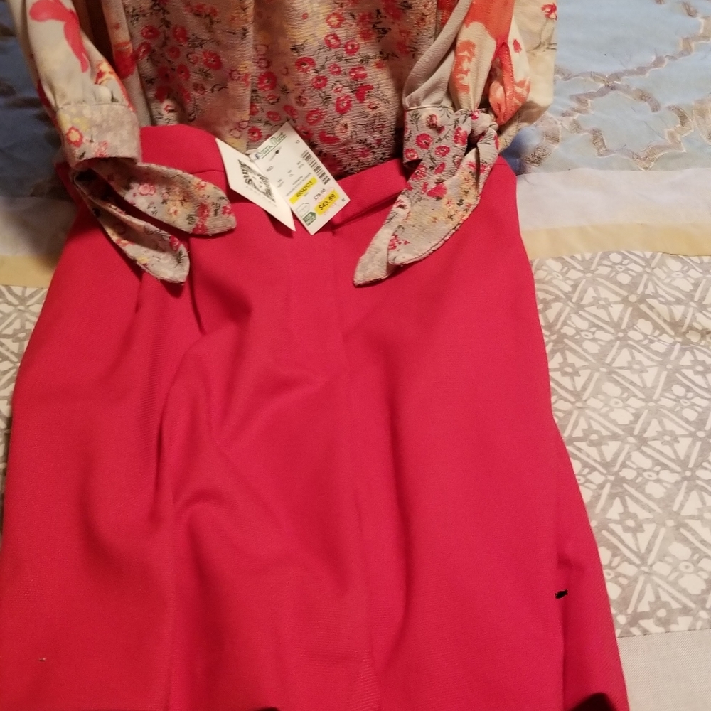 NWT Anne Klein Orange Red dress shorts